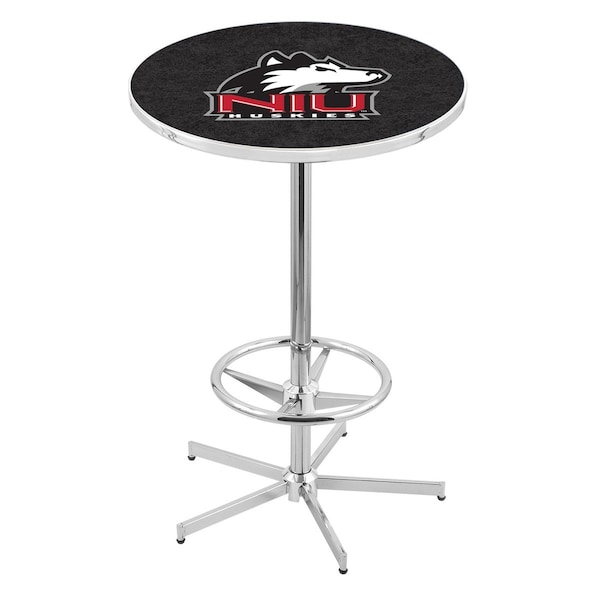 42" Chrome Northern Illinois Pub Table